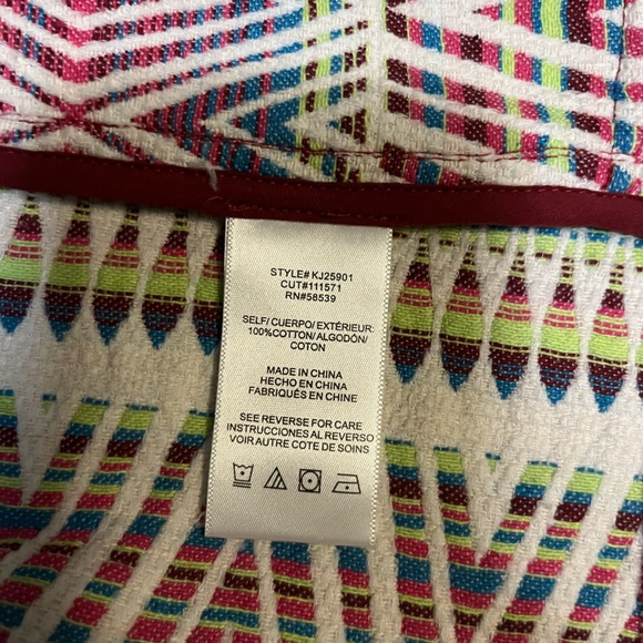 Kut from the Kloth colorful woven cropped open front jacket - Picture 9 of 14